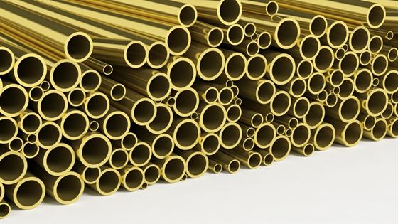 metal brass pipe stacks