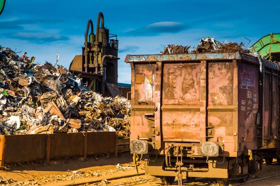 ferrous metals in a waste