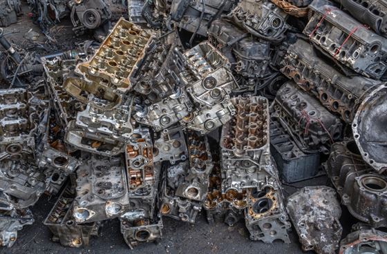 Pile of aluminium scrap