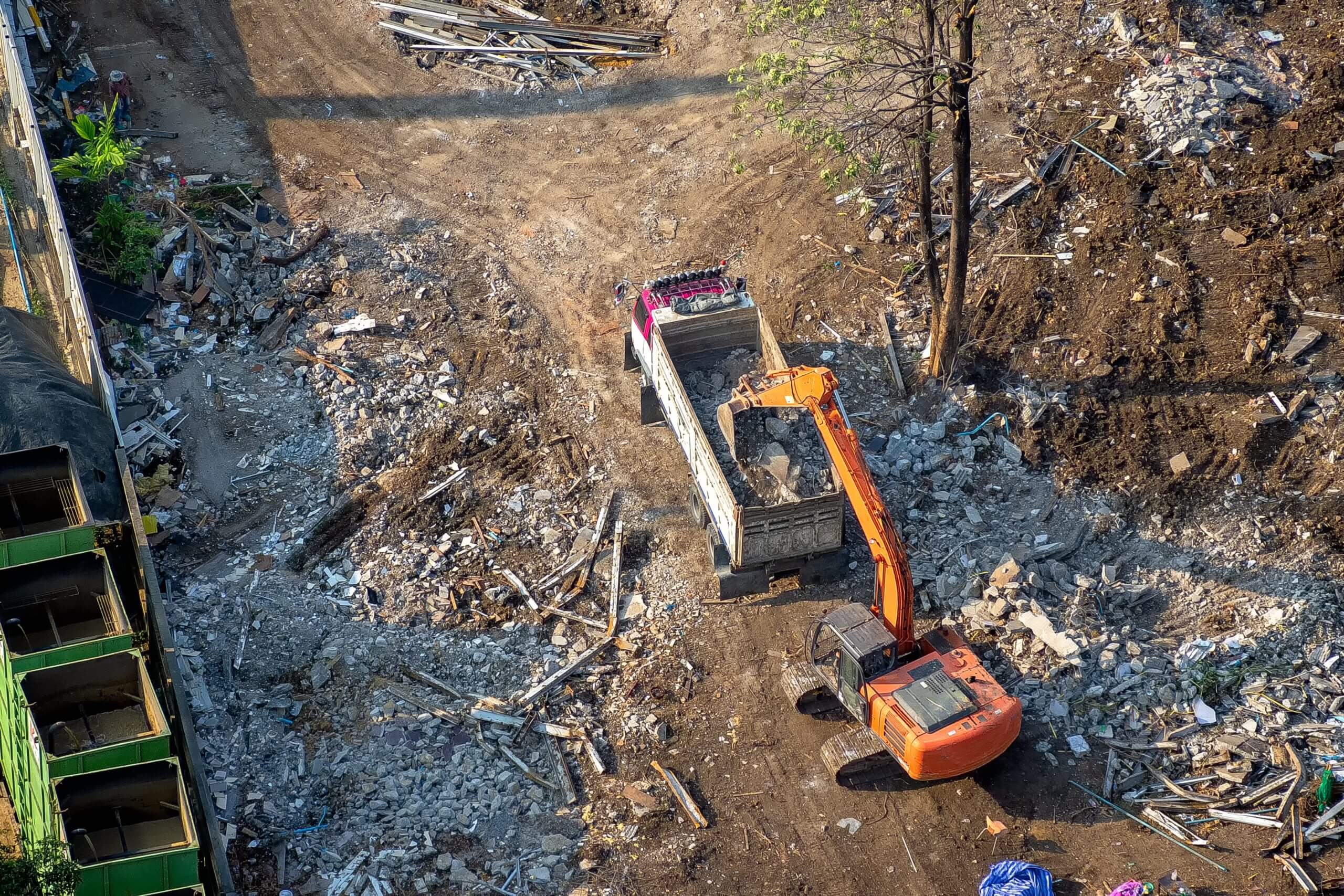 Aerial View of Construction Sites